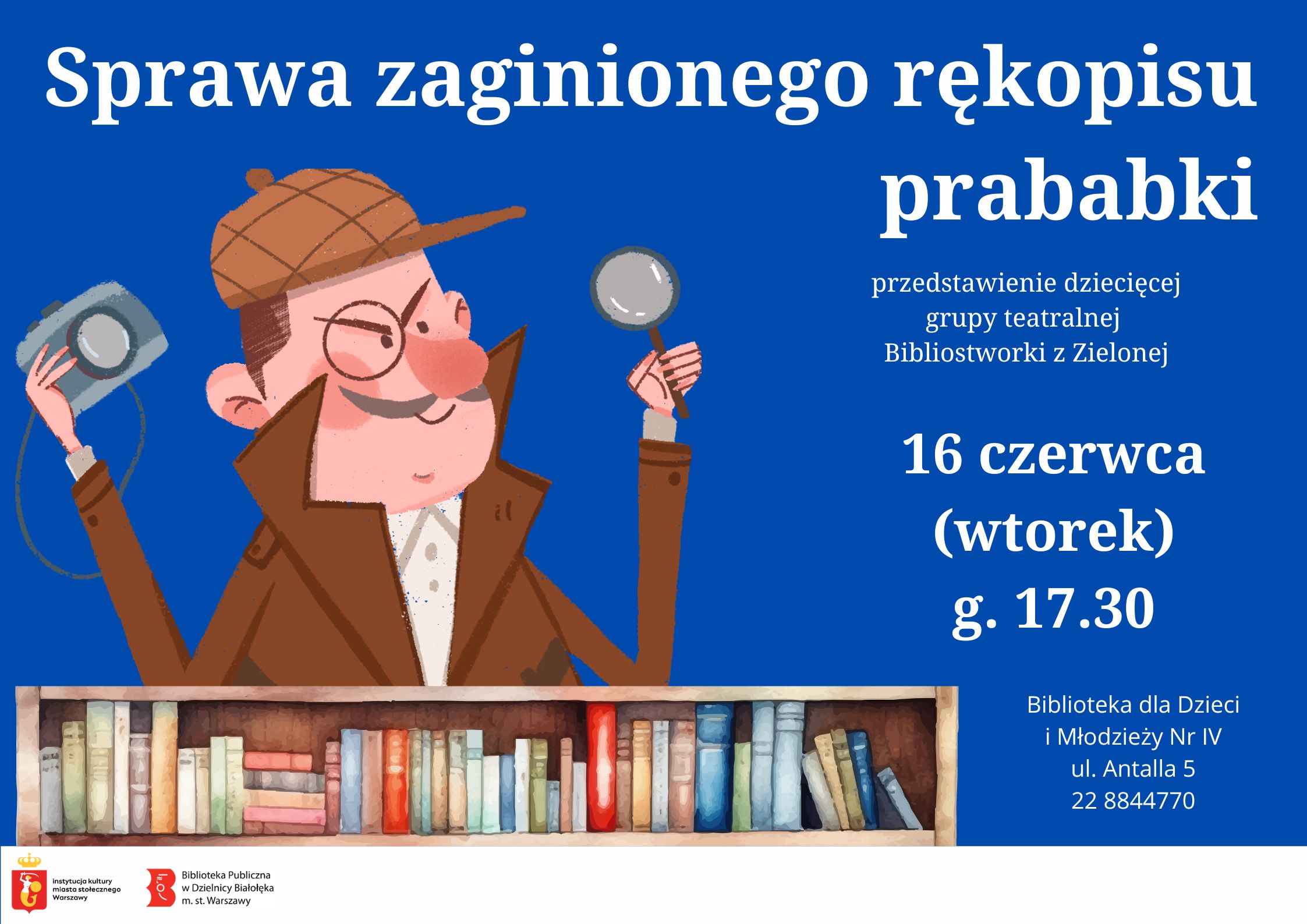Read more about the article Grupa teatralna Bibliostworki z Zielonej w Bibliotece Nr IV