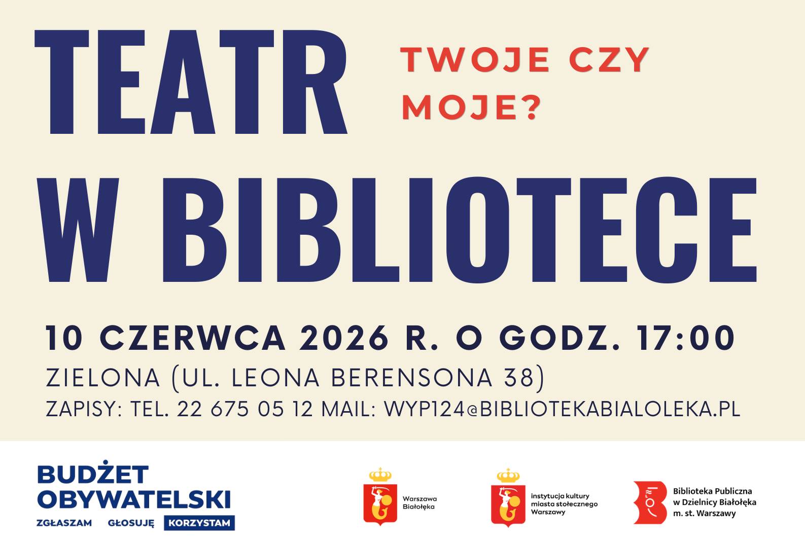 Read more about the article Twoje czy moje? – teatr w Zielonej
